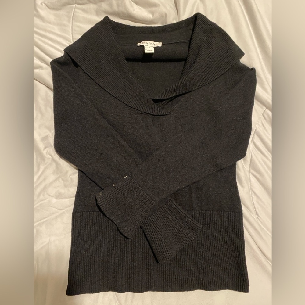 White House Black Market Black Cowl Neck Sweater